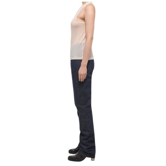 Longchamp Straight Leg Denim Jeans Blue Women’s Size 36 - Picture 3 of 12